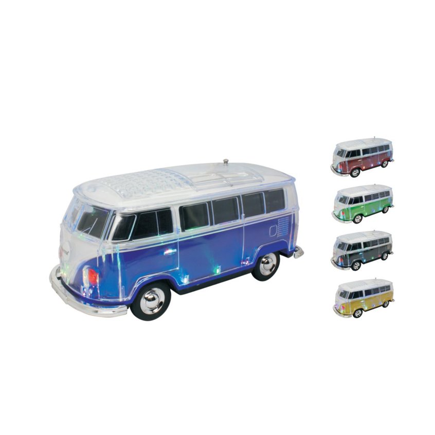 WS-267 Protabel TF USB FM AUX Handsfree LED Light Car Shape Radio Wireless Smart Mini Speaker